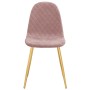 Esszimmerstühle 4 Einheiten rosa Samt von vidaXL, Essstühle - Ref: Foro24-325683, Preis: 193,13 €, Rabatt: %
