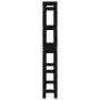 Estante de baño madera maciza de pino negro 63x26x171 cm