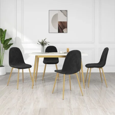 Sillas de comedor 4 unidades terciopelo negro de vidaXL, Sillas de comedor - Ref: Foro24-325685, Precio: 218,42 €, Descuento: %