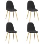 Sillas de comedor 4 unidades terciopelo negro de vidaXL, Sillas de comedor - Ref: Foro24-325685, Precio: 212,85 €, Descuento: %