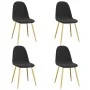 Sillas de comedor 4 unidades terciopelo negro de vidaXL, Sillas de comedor - Ref: Foro24-325685, Precio: 218,42 €, Descuento: %
