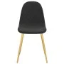 Sillas de comedor 4 unidades terciopelo negro de vidaXL, Sillas de comedor - Ref: Foro24-325685, Precio: 218,42 €, Descuento: %