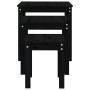 Mesas apilables 3 piezas madera maciza de pino negro