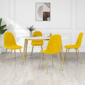 Esszimmerstühle 4 Stk. senfgelber Samt von vidaXL, Essstühle - Ref: Foro24-325686, Preis: 181,17 €, Rabatt: %