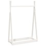 Perchero de madera maciza de pino blanco 100x45x150 cm