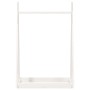 Perchero de madera maciza de pino blanco 100x45x150 cm