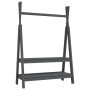 Perchero de madera maciza de pino gris 100x45,5x150 cm