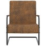 Silla voladiza de tela marrón de vidaXL, Sillones - Ref: Foro24-325734, Precio: 96,03 €