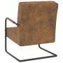 Silla voladiza de tela marrón de vidaXL, Sillones - Ref: Foro24-325734, Precio: 95,00 €, Descuento: %