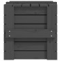 Caja de almacenaje madera maciza de pino gris 58x40,5x42 cm