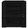 Caja de almacenaje madera maciza de pino negra 58x40,5x42 cm