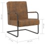 Silla voladiza de tela marrón de vidaXL, Sillones - Ref: Foro24-325734, Precio: 96,03 €
