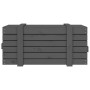 Caja de almacenaje madera maciza de pino gris 91x40,5x42 cm