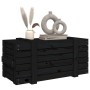 Caja de almacenaje madera maciza de pino negro 91x40,5x42 cm