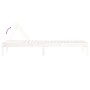 Tumbonas 2 unidades madera maciza de pino blanco 199,5x60x74 cm