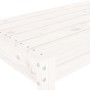 Banco de jardín madera maciza de pino blanco 80x38x45 cm