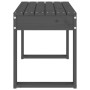 Banco de jardín madera maciza de pino gris 80x38x45 cm