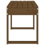 Banco de jardín madera maciza de pino marrón miel 80x38x45 cm