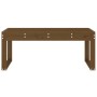 Banco de jardín madera maciza de pino marrón miel 110x38x45 cm