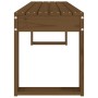 Banco de jardín madera maciza de pino marrón miel 110x38x45 cm