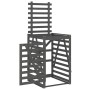 Cobertizo para cubos de basura madera pino gris 84x90x128,5 cm