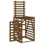 Cobertizo cubos de basura madera pino marrón miel 84x90x128,5cm
