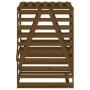 Cobertizo cubos de basura madera pino marrón miel 84x90x128,5cm