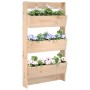 Jardinera de pared 3 niveles madera maciza pino 60x18,5x110 cm en Maceteros y jardineras | Comprar online en Foro24