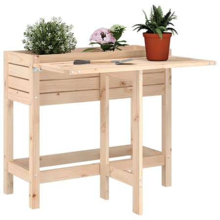 Jardinera con tapa plegable madera maciza de pino en Maceteros y jardineras | Comprar online en Foro24