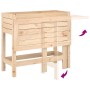 Jardinera con tapa plegable madera maciza de pino en Maceteros y jardineras | Comprar online en Foro24