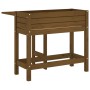 Jardinera con tapa plegable madera maciza de pino marrón miel en Maceteros y jardineras | Comprar online en Foro24