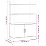 Hoher Schrank aus weißem Sperrholz 80x40x121 cm von vidaXL, Sideboards - Ref: Foro24-345699, Preis: 90,01 €, Rabatt: %