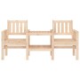Banco de jardín con mesa 2 plazas madera maciza de pino