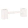 Banco con jardineras madera de pino blanco 184,5x39,5x56,5 cm