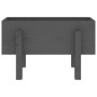Jardinera madera maciza de pino gris 62x30x38 cm