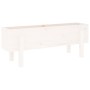 Arriate elevado de jardín madera maciza pino blanco 101x30x38cm en Maceteros y jardineras | Comprar online en Foro24