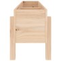 Arriate elevado de jardín madera maciza de pino 121x30x38 cm