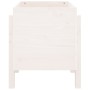 Jardinera de madera maciza de pino blanco 62x50x57 cm