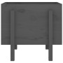 Jardinera de madera maciza de pino gris 62x50x57 cm