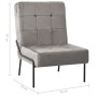 Hellgrauer Samt-Entspannungssessel 65x79x87 cm von vidaXL, Stühle - Ref: Foro24-325770, Preis: 96,45 €, Rabatt: %