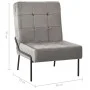Silla de relajación de terciopelo gris claro 65x79x87 cm de vidaXL, Sillas - Ref: Foro24-325770, Precio: 95,70 €, Descuento: %