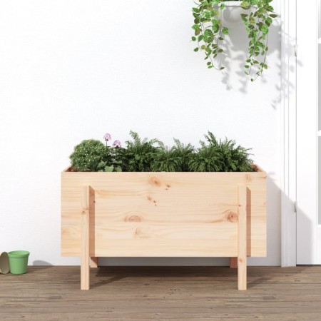 Arriate elevado de jardín madera maciza de pino 101x50x57 cm en Maceteros y jardineras | Comprar online en Foro24