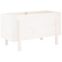 Arriate elevado de jardín madera maciza pino blanco 101x50x57cm en Maceteros y jardineras | Comprar online en Foro24