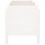 Arriate elevado de jardín madera maciza pino blanco 101x50x57cm en Maceteros y jardineras | Comprar online en Foro24