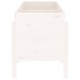 Arriate elevado de jardín madera maciza pino blanco 121x50x57cm en Maceteros y jardineras | Comprar online en Foro24
