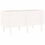 Arriate elevado de jardín madera maciza pino blanco 121x50x57cm en Maceteros y jardineras | Comprar online en Foro24