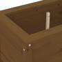 Jardinera madera maciza de pino marrón miel 82,5x40x39 cm