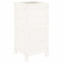 Jardinera madera maciza de pino blanco 40x40x78 cm