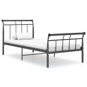 Black metal bed frame 90x200 cm by vidaXL, Beds and slatted bases - Ref: Foro24-325030, Price: 69,60 €, Discount: %