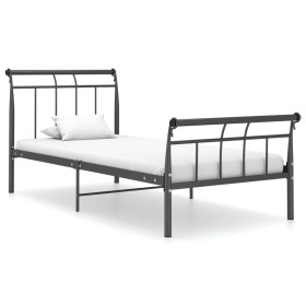 Schwarzer Metallbettrahmen 90x200 cm von vidaXL, Betten und Lattenroste - Ref: Foro24-325030, Preis: 74,23 €, Rabatt: %